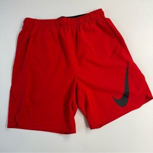 Nike Men's Red and Black Athletic Shorts